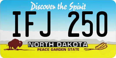 ND license plate IFJ250