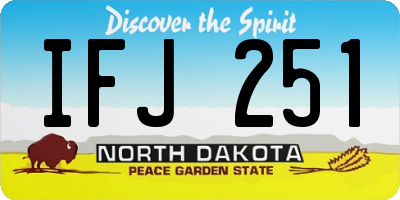 ND license plate IFJ251
