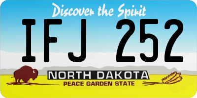 ND license plate IFJ252