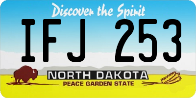 ND license plate IFJ253