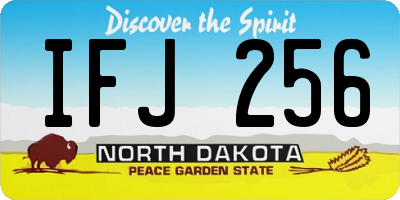 ND license plate IFJ256