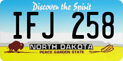 ND license plate IFJ258