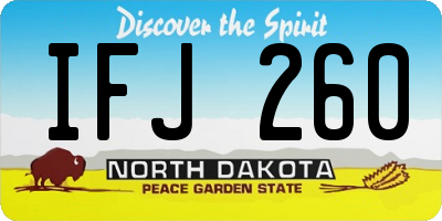 ND license plate IFJ260