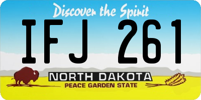 ND license plate IFJ261