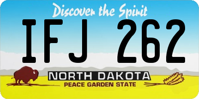 ND license plate IFJ262