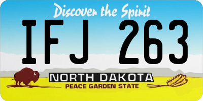 ND license plate IFJ263