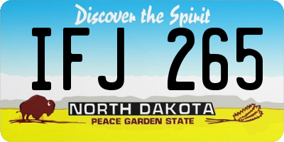 ND license plate IFJ265