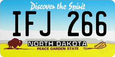 ND license plate IFJ266