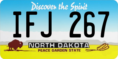 ND license plate IFJ267