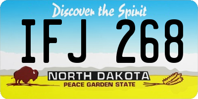 ND license plate IFJ268