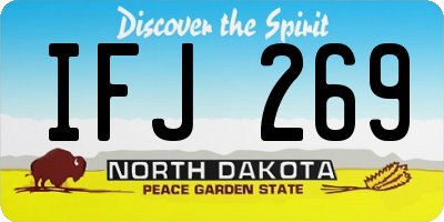 ND license plate IFJ269