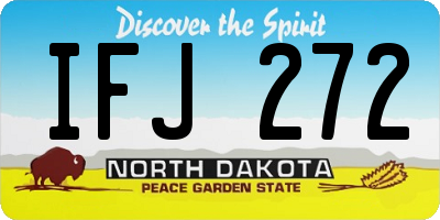 ND license plate IFJ272