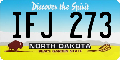 ND license plate IFJ273
