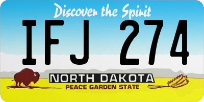 ND license plate IFJ274