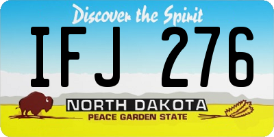 ND license plate IFJ276