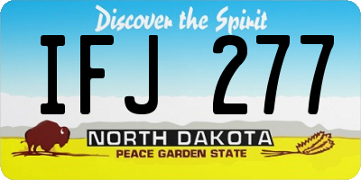 ND license plate IFJ277