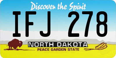 ND license plate IFJ278