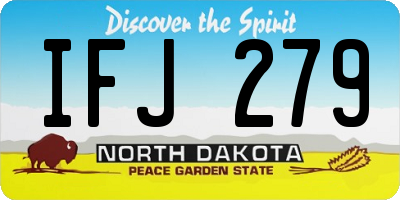 ND license plate IFJ279