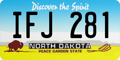 ND license plate IFJ281