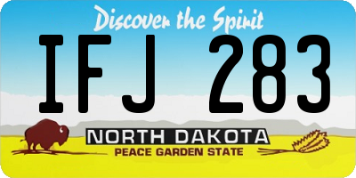 ND license plate IFJ283