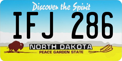 ND license plate IFJ286