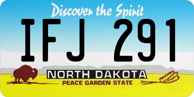 ND license plate IFJ291