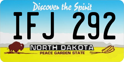 ND license plate IFJ292
