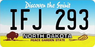 ND license plate IFJ293