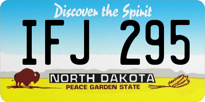ND license plate IFJ295