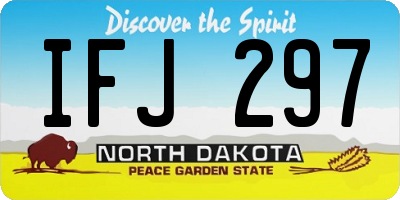 ND license plate IFJ297