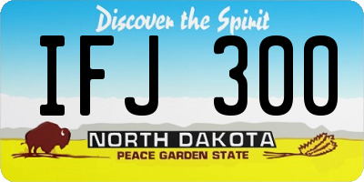 ND license plate IFJ300