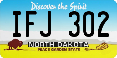 ND license plate IFJ302