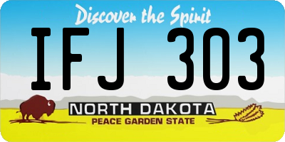 ND license plate IFJ303