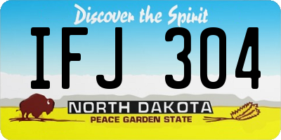ND license plate IFJ304