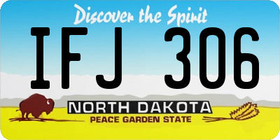 ND license plate IFJ306