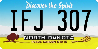 ND license plate IFJ307