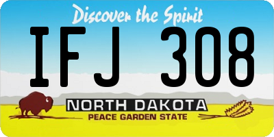 ND license plate IFJ308