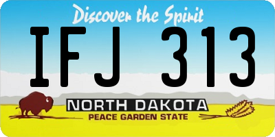 ND license plate IFJ313