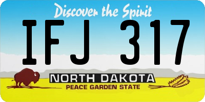 ND license plate IFJ317