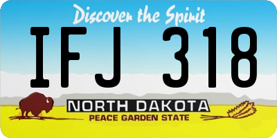 ND license plate IFJ318