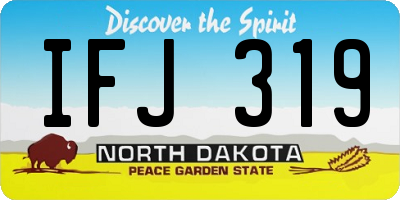 ND license plate IFJ319