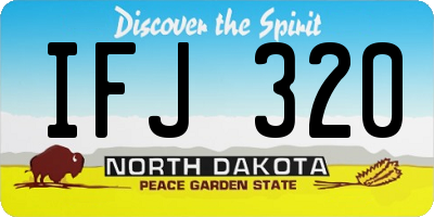 ND license plate IFJ320