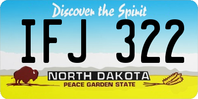 ND license plate IFJ322