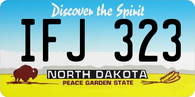 ND license plate IFJ323