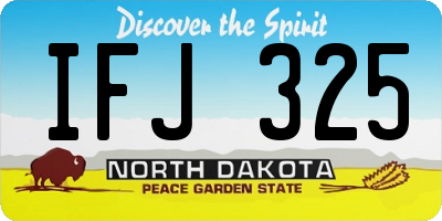 ND license plate IFJ325