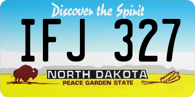 ND license plate IFJ327