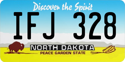 ND license plate IFJ328