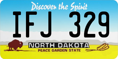ND license plate IFJ329