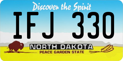 ND license plate IFJ330