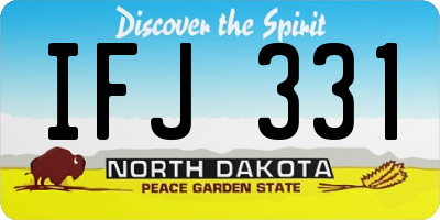 ND license plate IFJ331